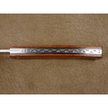 Couteau pliant liner lock avec lame en acier DAMAS et manche en bois d'Amourette