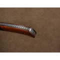 Couteau pliant liner Lock - lame en acier 14C28N - Mache en ébène et loupe d'amboine