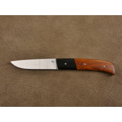 Couteau pliant liner Lock - lame en acier 14C28N - Mache en ébène et loupe d'amboine