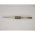 Couteau pliant liner lock avec lame en acier 14c28n et manche en bois d'ébène et loupe d'amboine