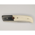 Couteau pliant liner lock avec lame en acier 14c28n et manche en bois d'ébène et loupe d'amboine