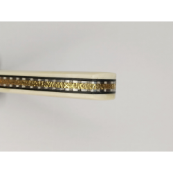 Couteau pliant liner lock avec lame en acier 14c28n et manche en bois d'ébène et loupe d'amboine