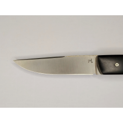 Couteau pliant liner lock avec lame en acier 14c28n et manche en bois d'ébène et loupe d'amboine
