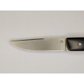 Couteau pliant liner lock avec lame en acier 14c28n et manche en bois d'ébène et loupe d'amboine