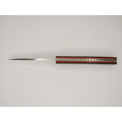 Couteau pliant liner Lock - lame en acier 14C28N - Mache en ébène et loupe d'amboine