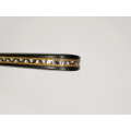 Couteau pliant liner lock avec lame en acier 14c28n et manche en bois d'ébène, incrustation os de bovin et cloutage laiton