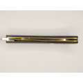 Couteau pliant liner lock avec lame en acier 14c28n et manche en bois d'ébène, incrustation os de bovin et cloutage laiton
