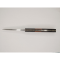 Couteau pliant liner lock avec lame en acier 14c28n et manche en bois d'ébène et loupe d'amboine