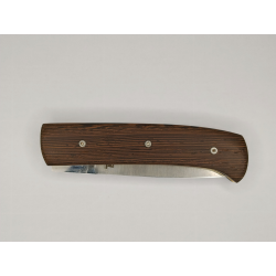 Couteau pliant liner Lock - lame en acier 14C28N - Mache en ébène et loupe d'amboine