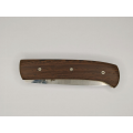 Couteau pliant liner Lock - lame en acier 14C28N - Mache en ébène et loupe d'amboine