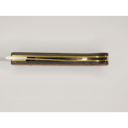 Couteau pliant liner Lock - lame en acier 14C28N - Mache en ébène et loupe d'amboine