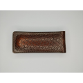 Couteau Pliant Liner Lock - Acier damas - Manche en Os de bovin et bois de cocobolo