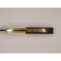 Couteau Pliant Liner Lock - Acier damas - Manche en Os de bovin et bois de cocobolo
